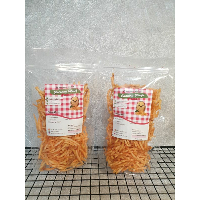 

French Fries Crispy pedas 50gr Kentang Krispi snack sehat original promo