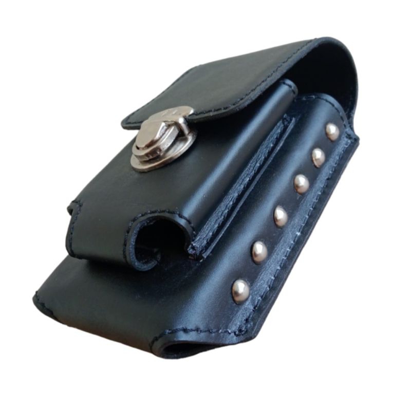 Dompet hp kulit asli untuk pengunaan di sabuk atau kopelrim dua slot