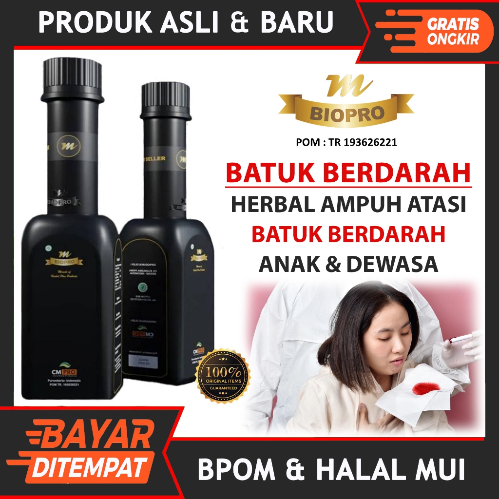 Obat Batuk Berdarah Anak & Dewasa, Batuk Berdahak, Batuk Menahun Paling Ampuh Mbiopro Herbal Bpom