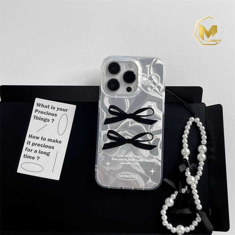 SS914 New Korean Pearl black RIBBON Case Ripple case Hardcase Casing Hp Compatible For SAMSUNG A06 A