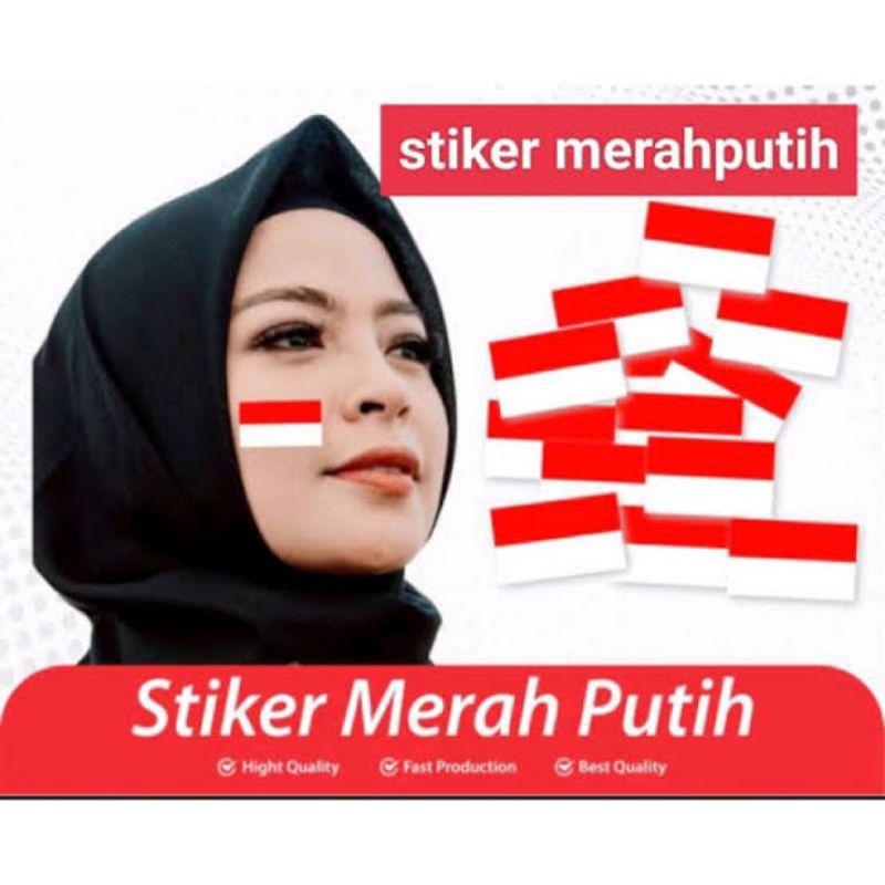 

Sticker Pipi Agustusan Stiker Wajah Bendera Merah Putih Perayaan Hari Kemerdekaan (isi 10 pcs)