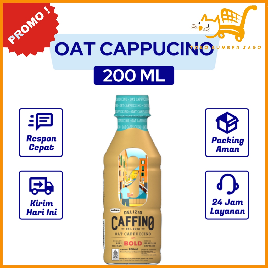 

Caffino Delizio Bold Oat Cappucino Kopi Botol 200ml