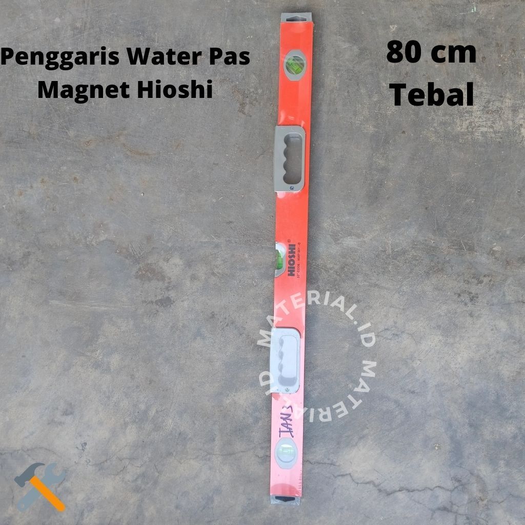 WATERPASS PVC Plastik  32" = 80 CM Magnet TIMBANGAN WATERPASS Water Pas Pass Penggaris Panjang Meter