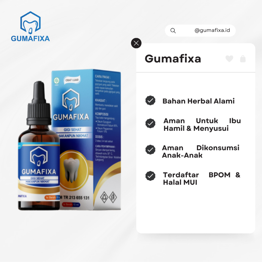 Obat Sakit Gigi Herbal Untuk Ibu Hamil & Menyusui Terdaftar BPOM Original