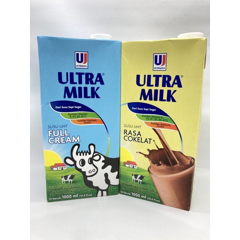 

Ultra Milk UHT 1 Liter – Full Cream / Cokelat (Susu Cair Reguler Per Dus) 12 Pcs