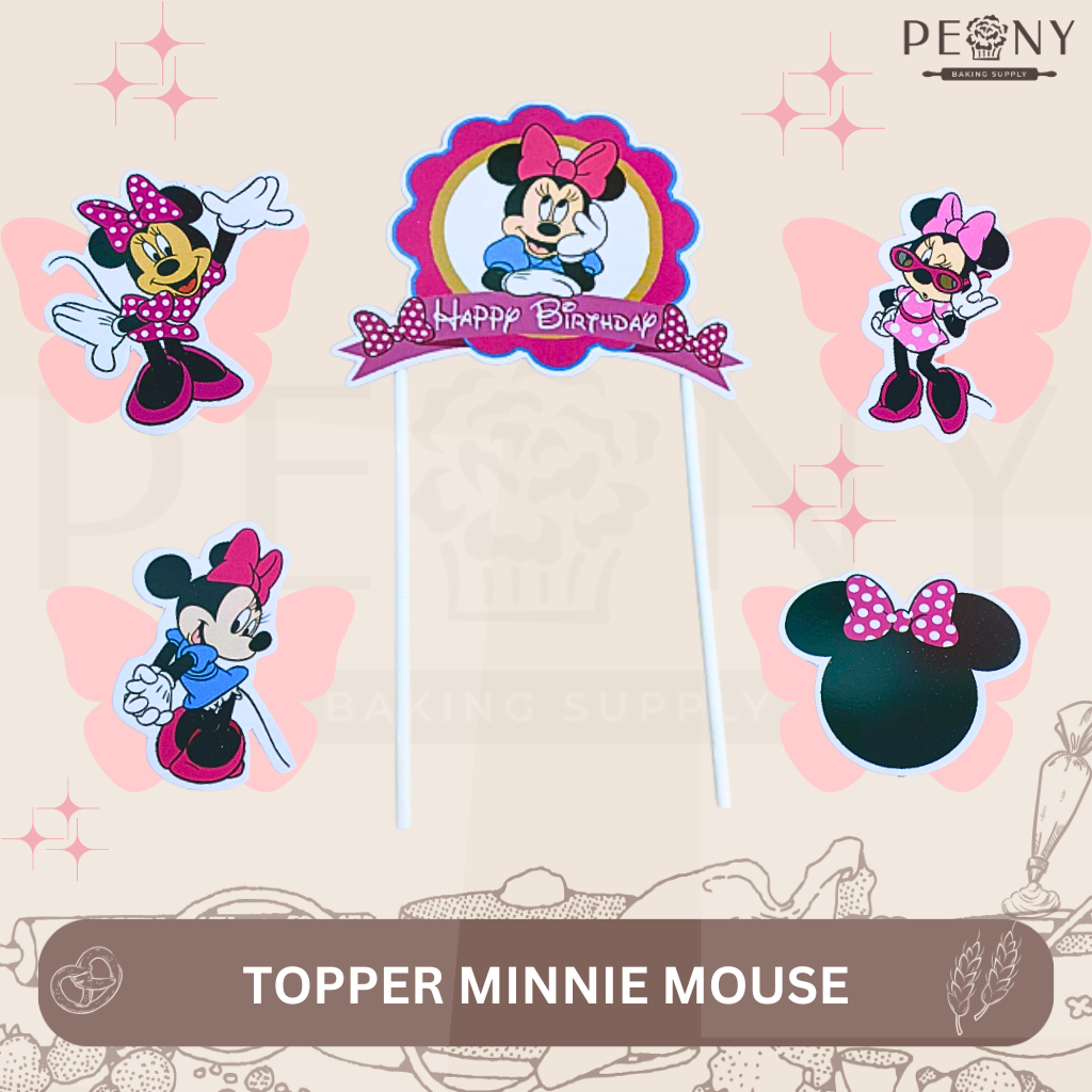 TOPPER MINNIE MOUSE/TOPPER MINNIE MOUSE THEMES/TOPPER FOR CAKE