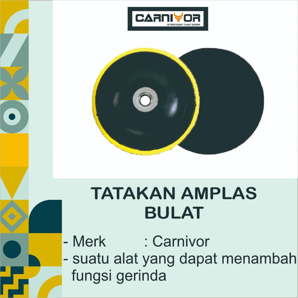 Tatakan Grinda Amplas Carnivor / Pad Amplas?ALAS GRINDA/TEMPAT GRINDA/TEMPAT AMPLAS BULAT