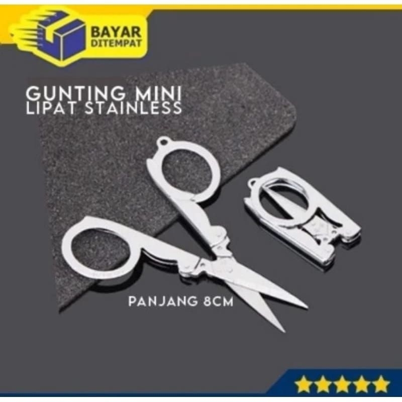 

Gunting Lipat Mini Saku 8M/Hero Trip Folding Scissors