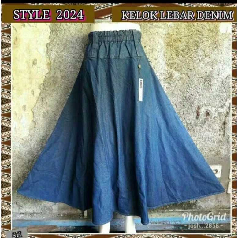 Rok jeans ukuran jumbo - super jumbo
