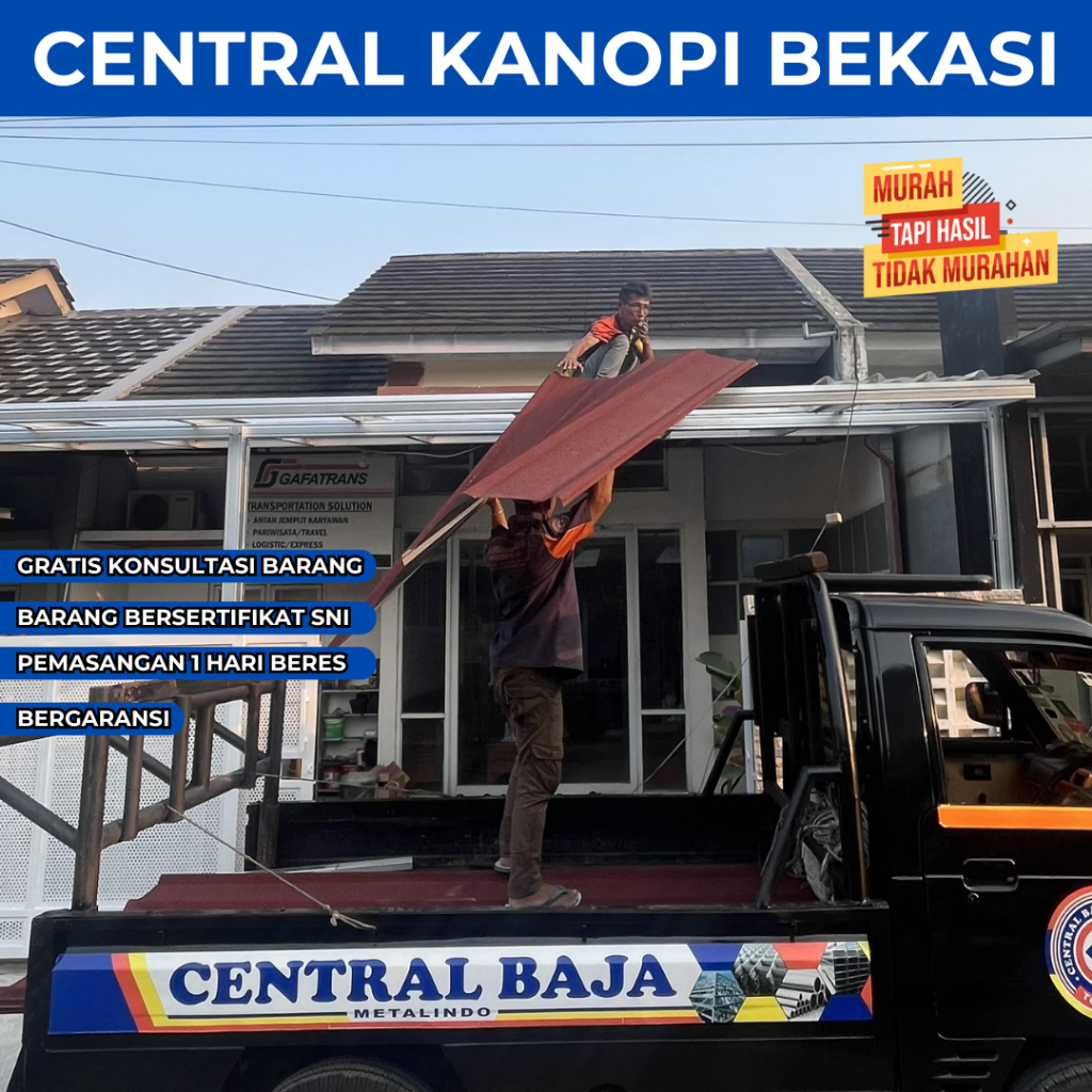 Kanopi Rumah Atap / Kanopi Rumah Bekasi / Kanopi Spandek Bergaransi
