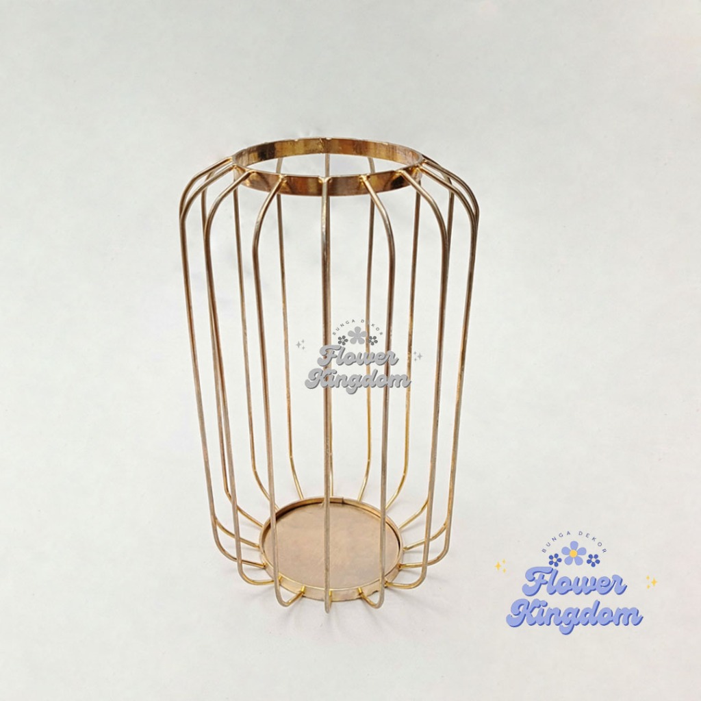 Vas Bunga Besi Kaca Pot Bunga Tanaman Dekorasi  Bouquet Bunga Dekorasi