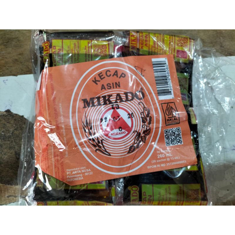 

Kecap Asin Cap Mikado Sachet (1Pack 20Sachet @13ml)