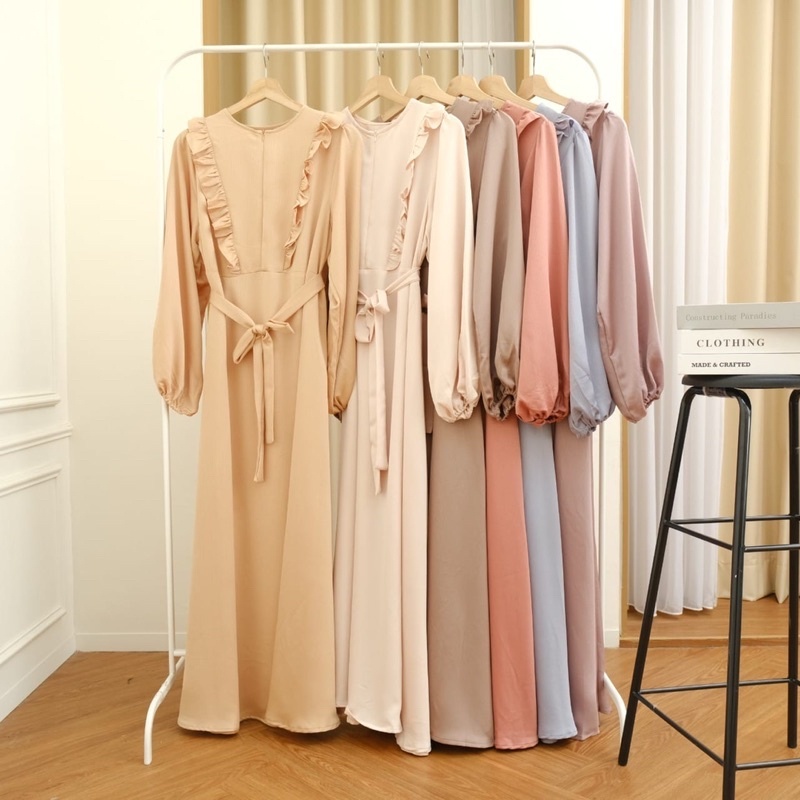 CANTIKA DRESS - Dress wanita/Dress Wanita Silk/Dress Silk Muslim