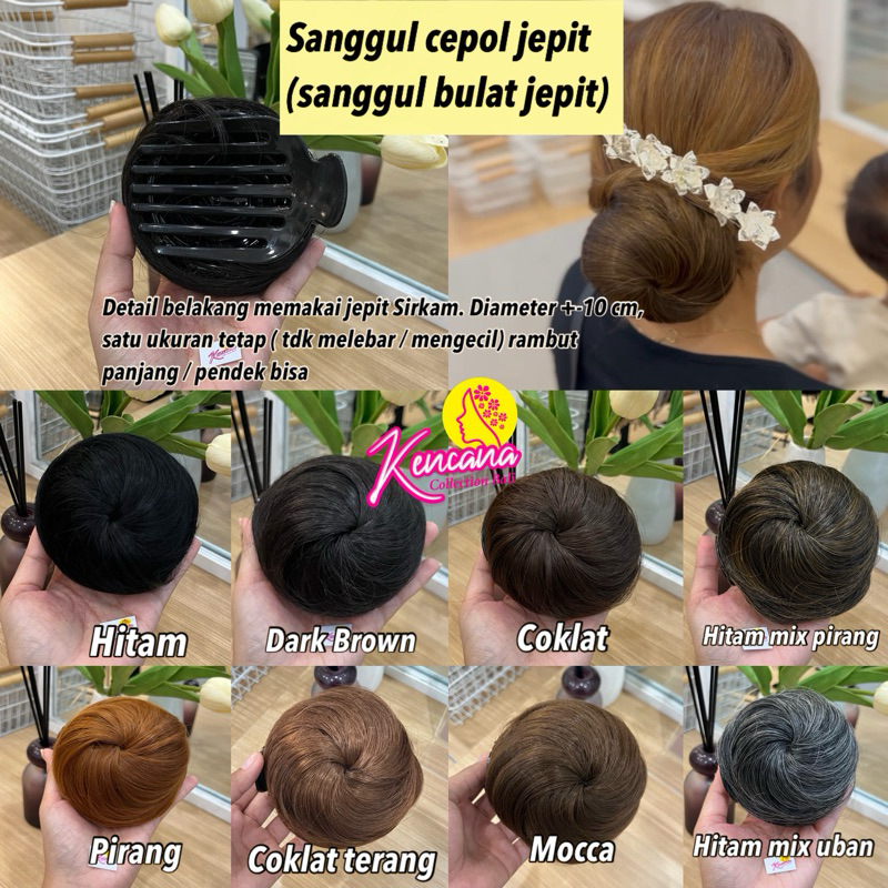 sanggul cepol jepit / sanggul bulat jepit / sanggul modern praktis ceklok