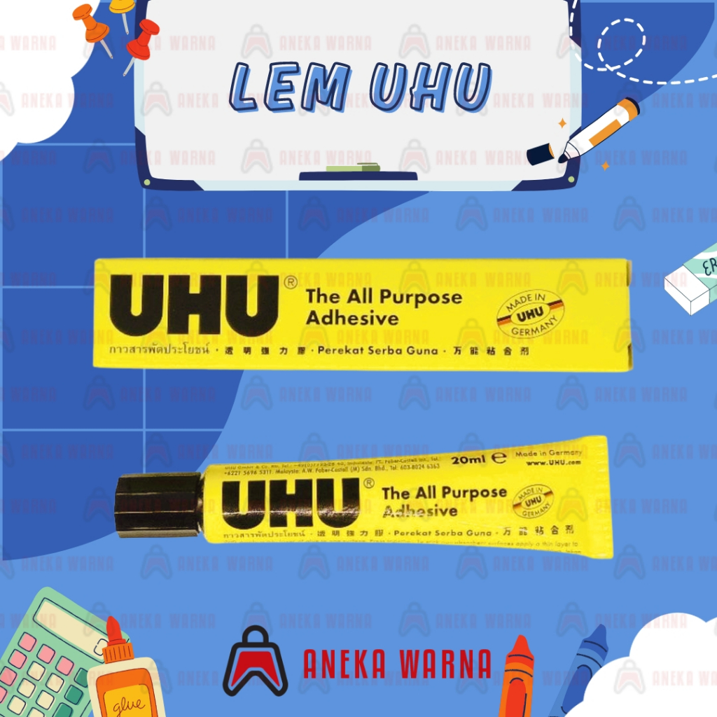 

LEM KERTAS/PEREKAT CAIR UHU | BESAR SEDANG KECIL