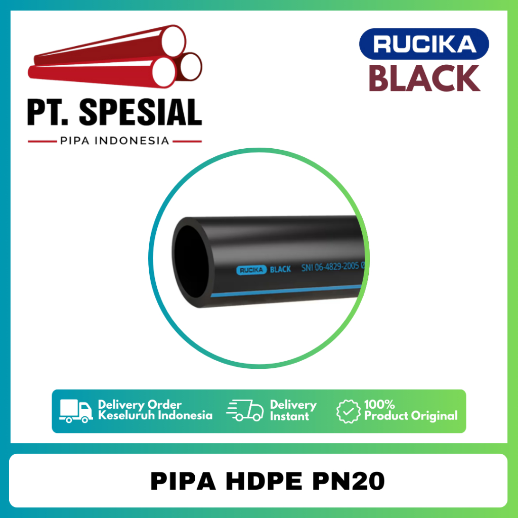 Pipa HDPE PN20 Rucika Roll 100 Meter - Per Roll - 06