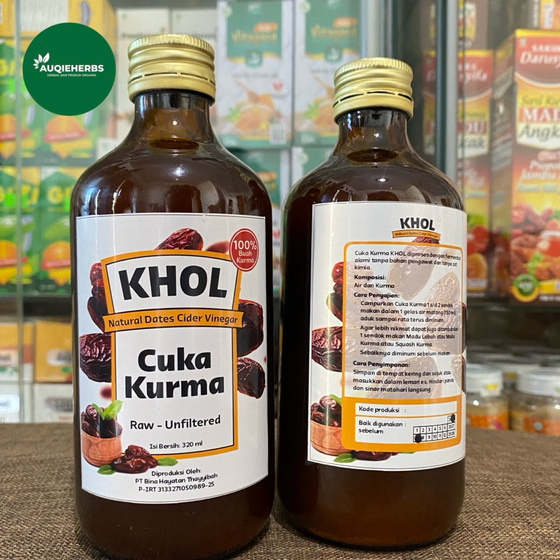 

KHOL Cuka Kurma Original Minuman Herbal 320ml Kemasan Kaca