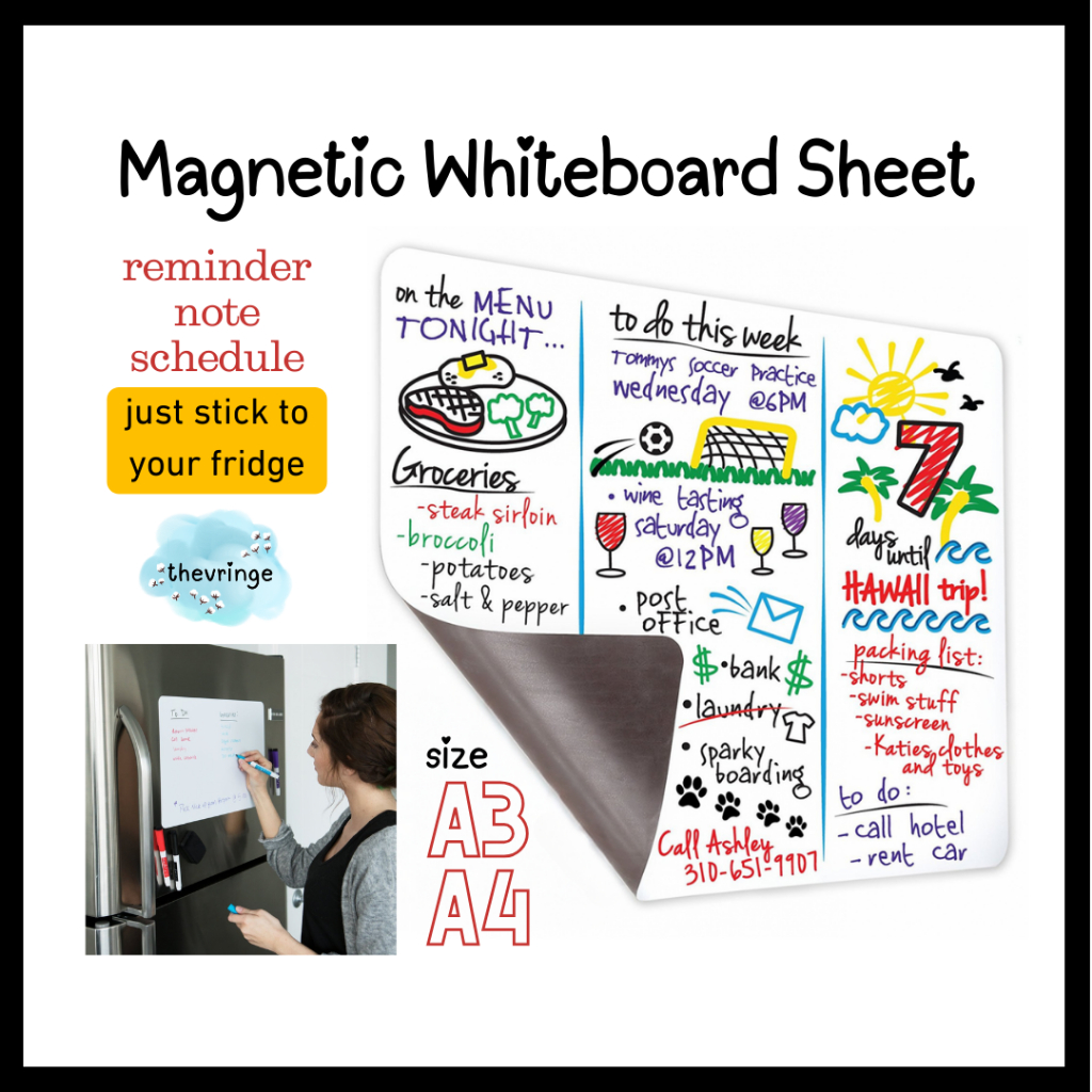 

Whiteboard Papan Tulis Magnet Lembaran A3 A4 Magnetic sheet magnetic whiteboard