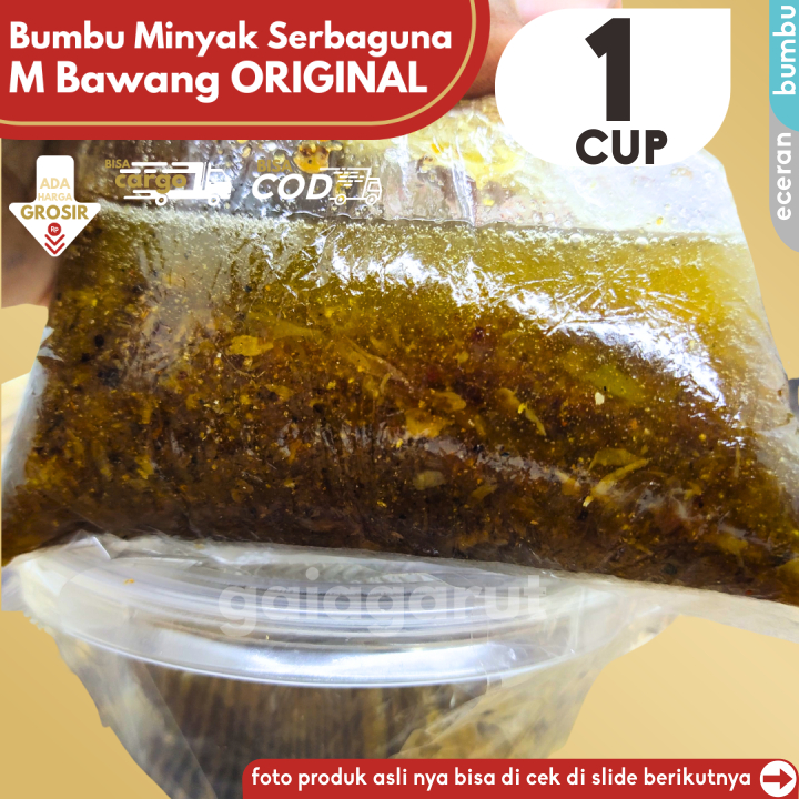 

Bumbu MINYAK Bawang ORIGINAL 1CUP serbaguna untuk Kuah Boci Cuanki by GG (Bisa COD/Grosir/Kargo)