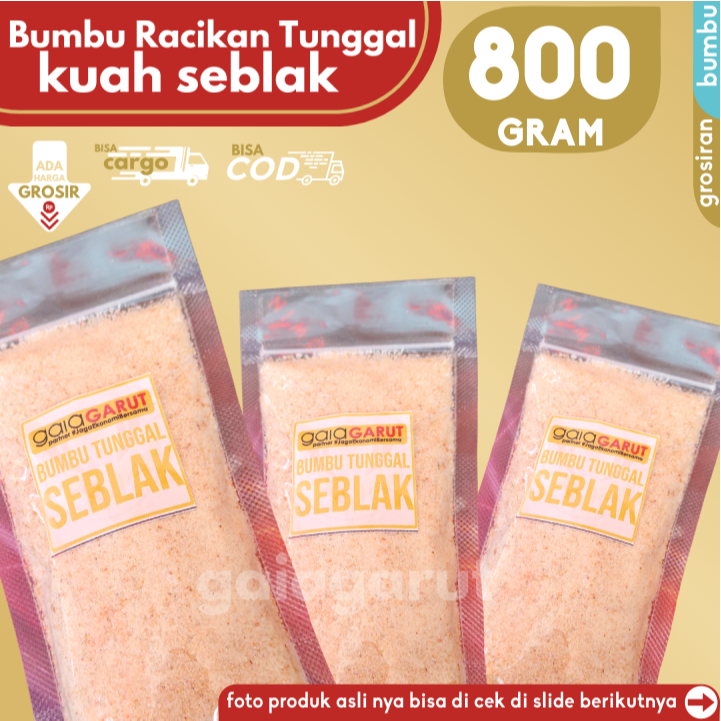

GROSIRAN - 800gr Bumbu TUNGGAL Kuah SEBLAK 4x200gr by GG (Bisa COD/Grosir/Kargo)