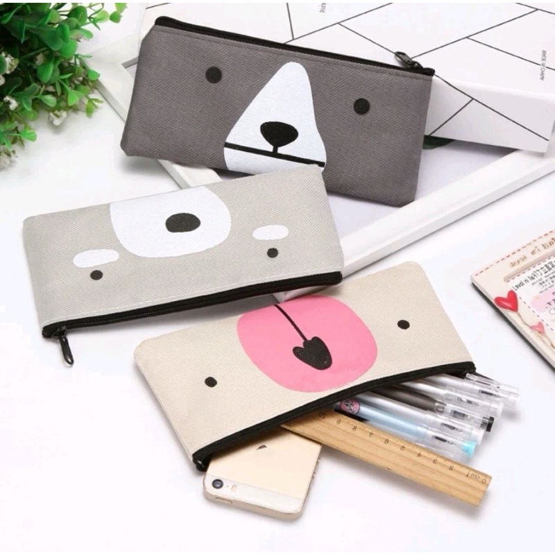 

[Ready] DStore Kotak Pesnsil Kain Kanvas Karakter Bear Lucu Tempat Pensil Serbaguna Motif Doggy Dompet Pensil Canvas Gambar Hewan Tempat Penyimpanan Alat Tulis