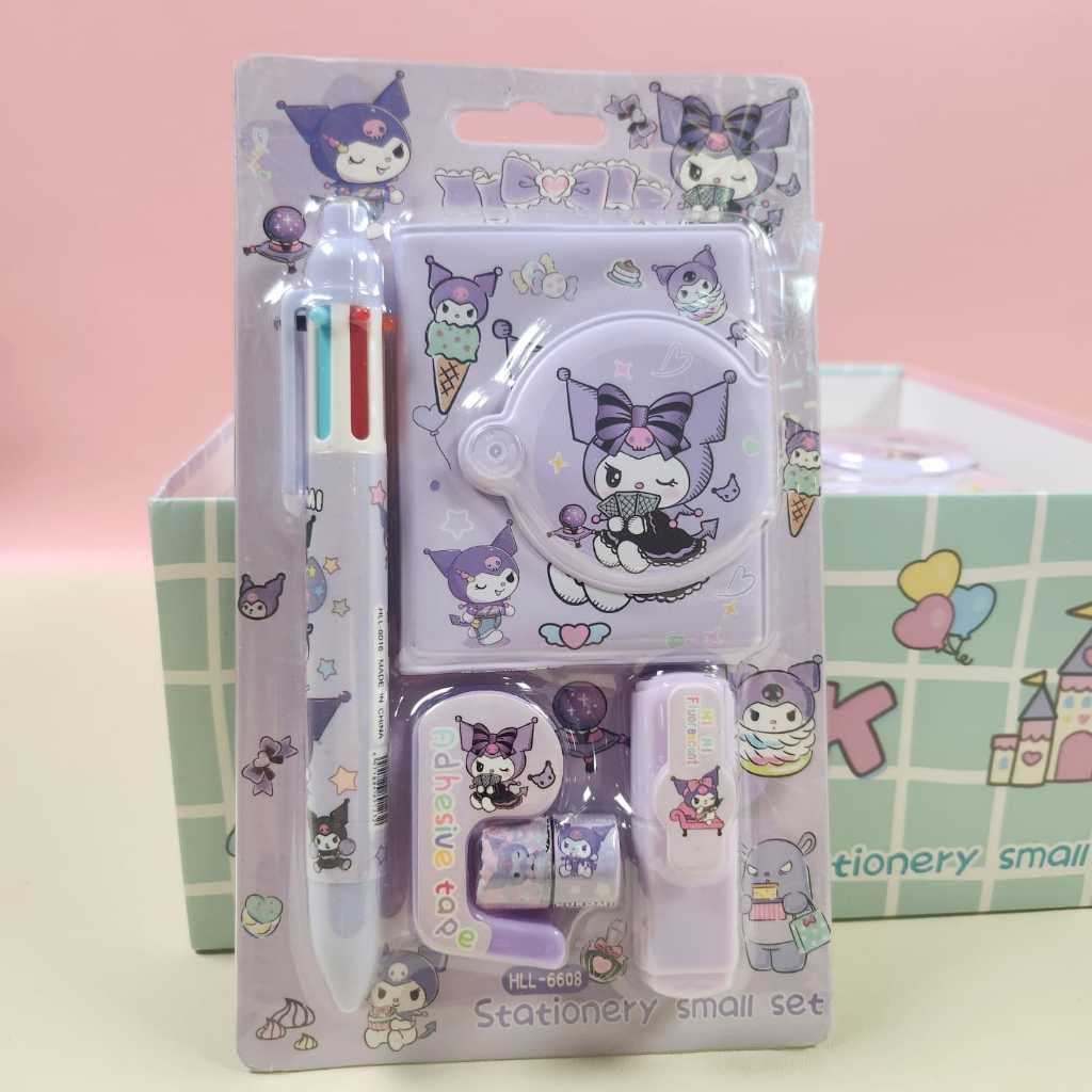 

Set 7in1 Pulpen dan Notebook Karakter Kuromi
