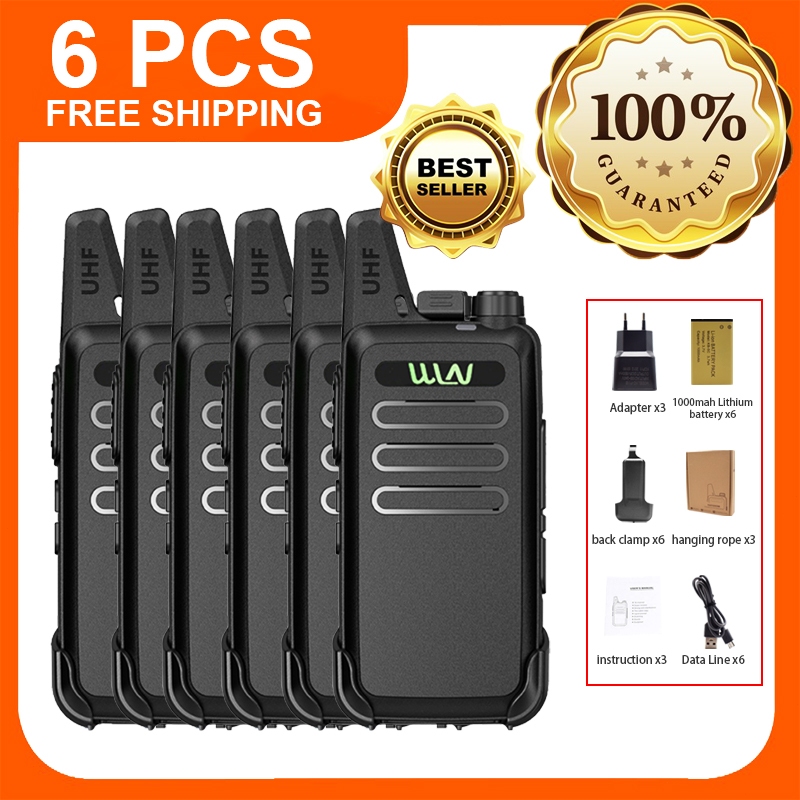 HT Walkie Talkie WLN C1 UHF Handy Talky Two way Radio C1 400-470Mhz 16 Channel Walkie Talkie 4/8 Uni