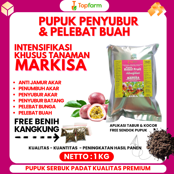 Pupuk Pelebat Buah Markisa /Pupuk Pembuahan Markisa / Pupuk Buah Markisa /Pupuk Markisa Terbaik / Pu