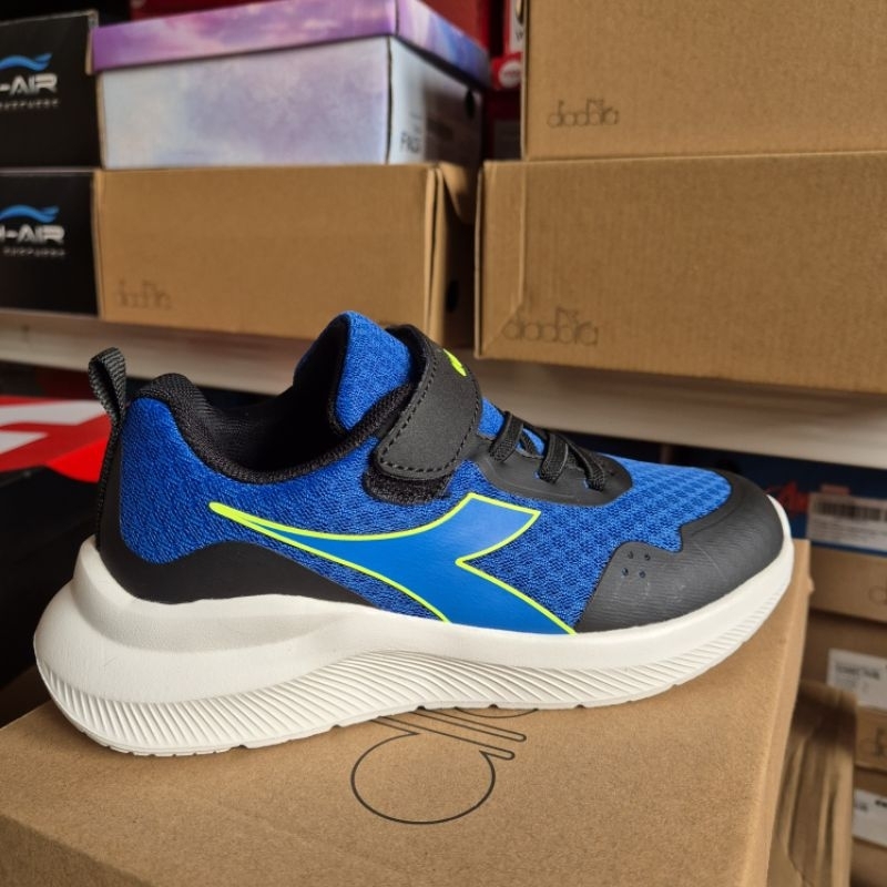 Diadora Sepatu Sneakers Anak Kiyut JR Biru Hitam |Kids Shoes - Diadora Blue Black Original