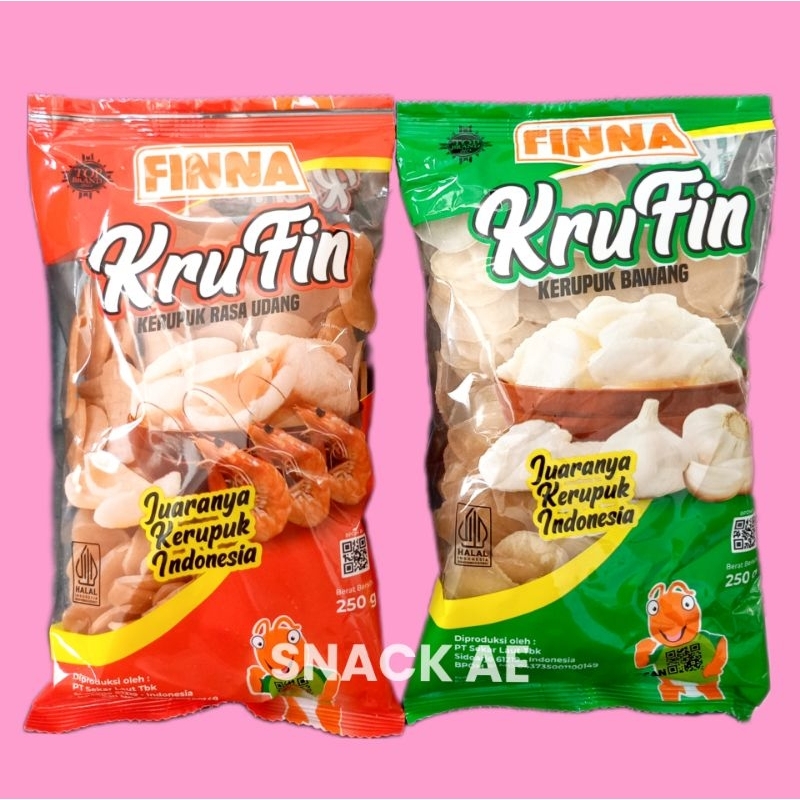 

FINNA Krufin | Kerupuk Udang | Kerupuk Bawang - Netto 250g