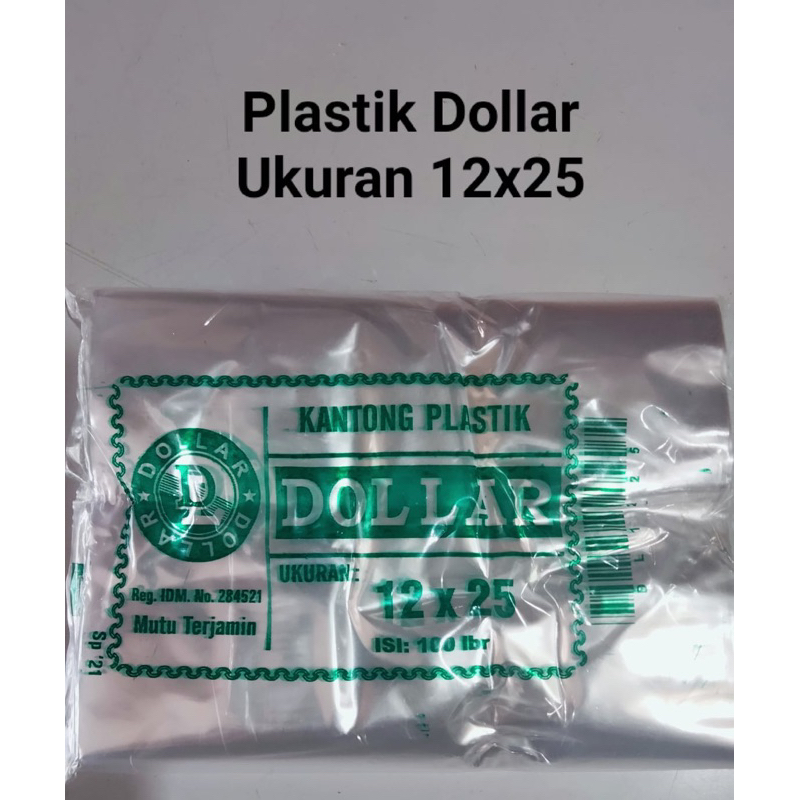 Plastik Dollar 12x25 ( 5 pak )