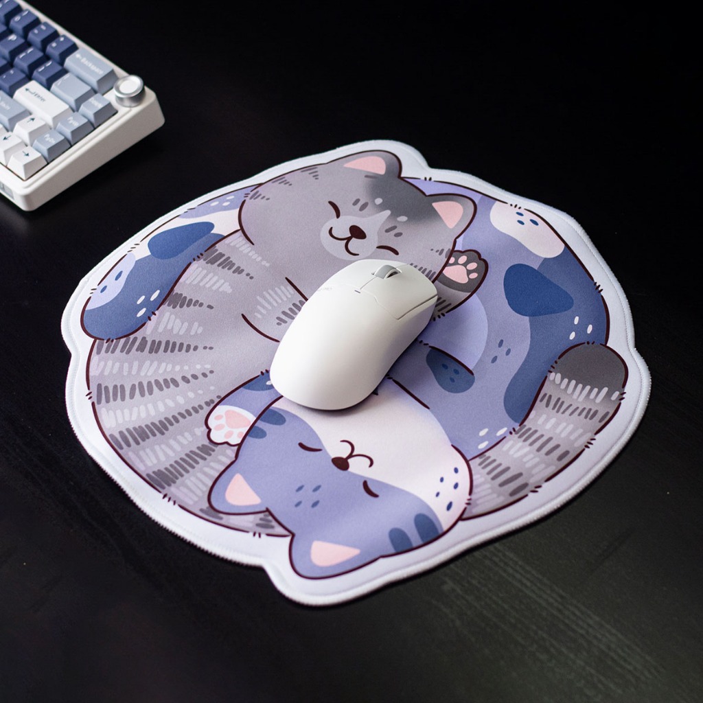 MOUSE PAD NEKO HAGU MINI MEDIUM M MOUSEPAD KUCING CAT LUCU BY GALATIX 35x35x04CM