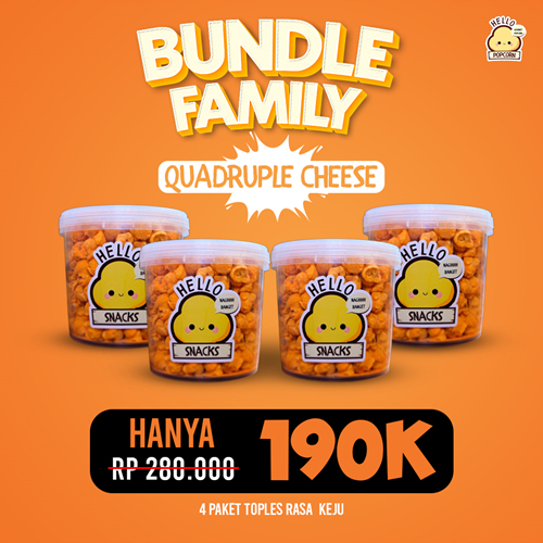 

(Quad Cheese) 4 Toples Cheese Hello! Popcorn