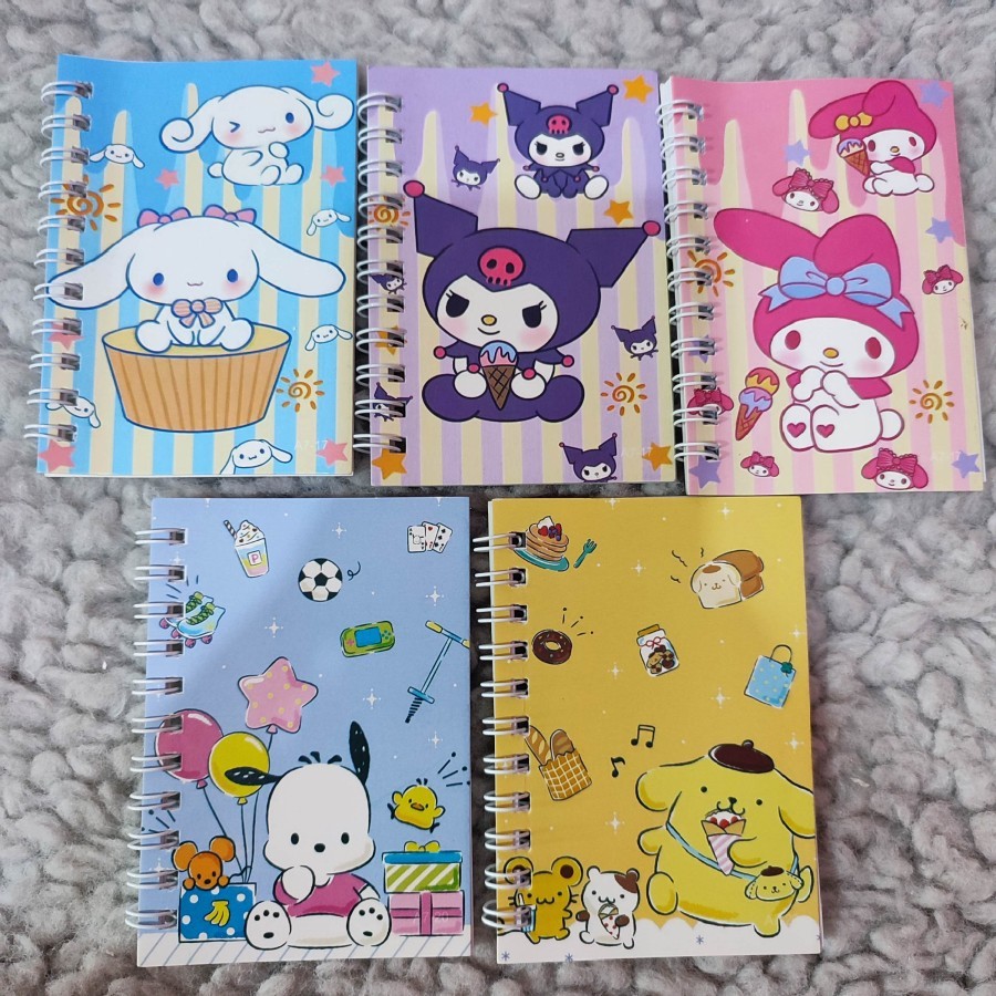

mini note book sanrio memo ring kecil buku alat tulis kecil lucu 1 buku