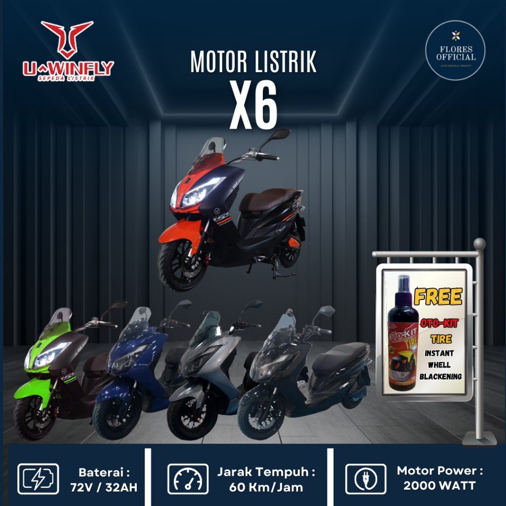 New MOTOR LISTRIK X6 X 6 UWINFLY INDONESIA