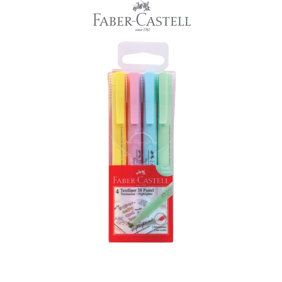 

KODE C34B FaberCastell Highlighter Marker Textliner 38 Pastel Set 4