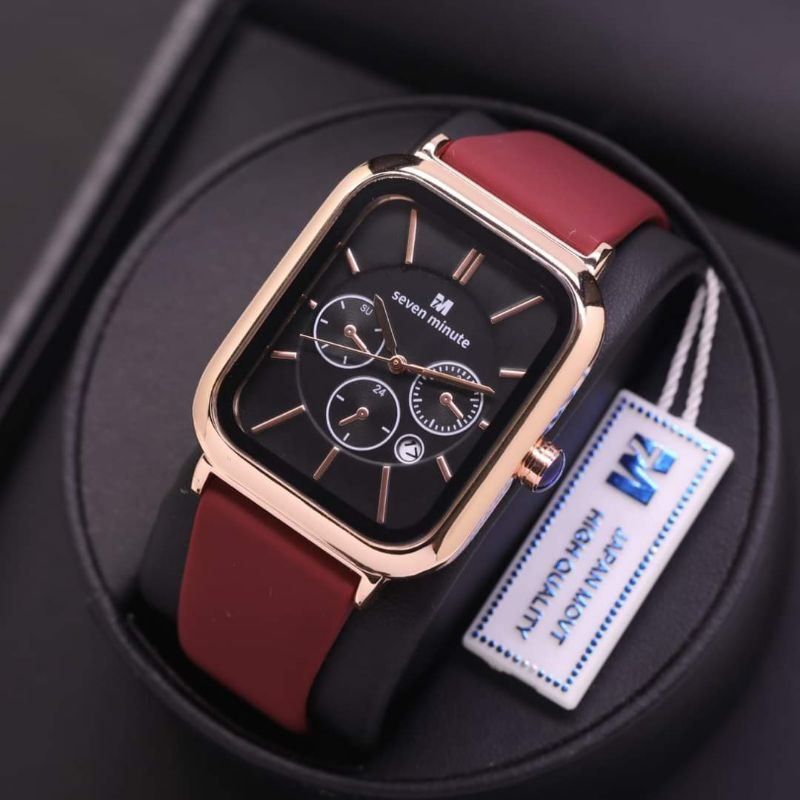 jam tangan wanita seven minute original tgl aktif Rubber 3,4cm
