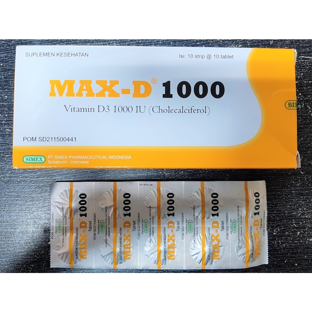 Max-D Vitamin D3 1000/box 100 tablet