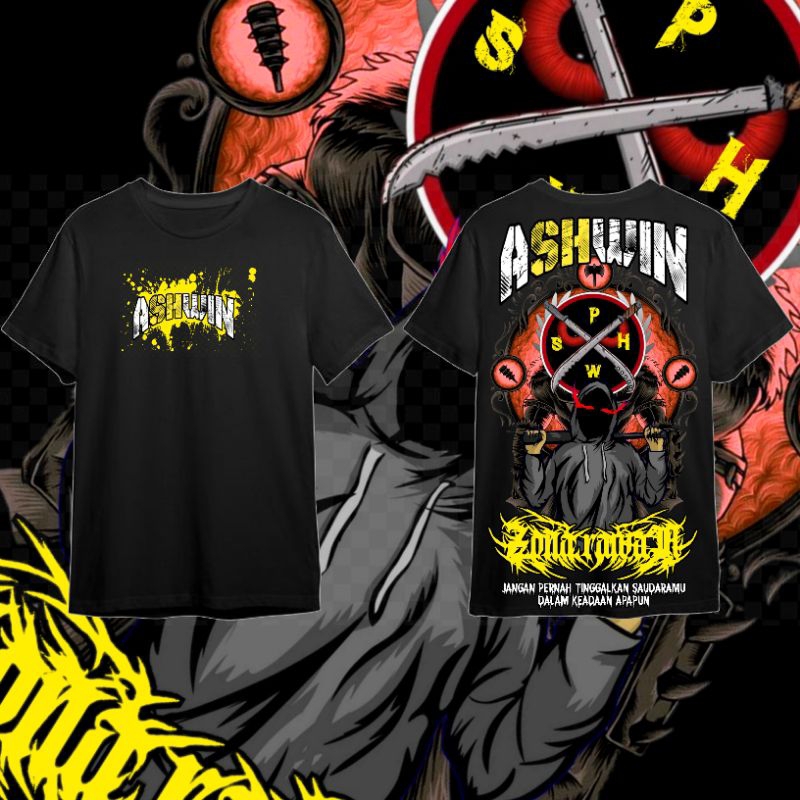 KAOS 24S-KAOS ASHWIN-FULL PUNGGUNG KEREN