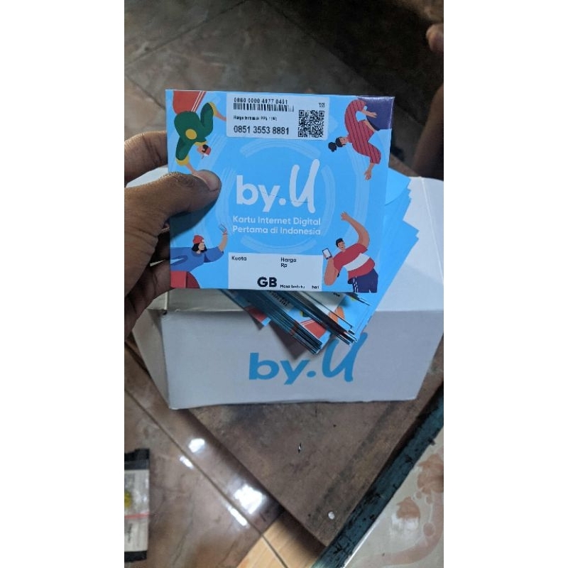 Kartu perdana by.U. Segel belum registrasi Sudah ada nomor nya Harus DIINJECK KUOTA.