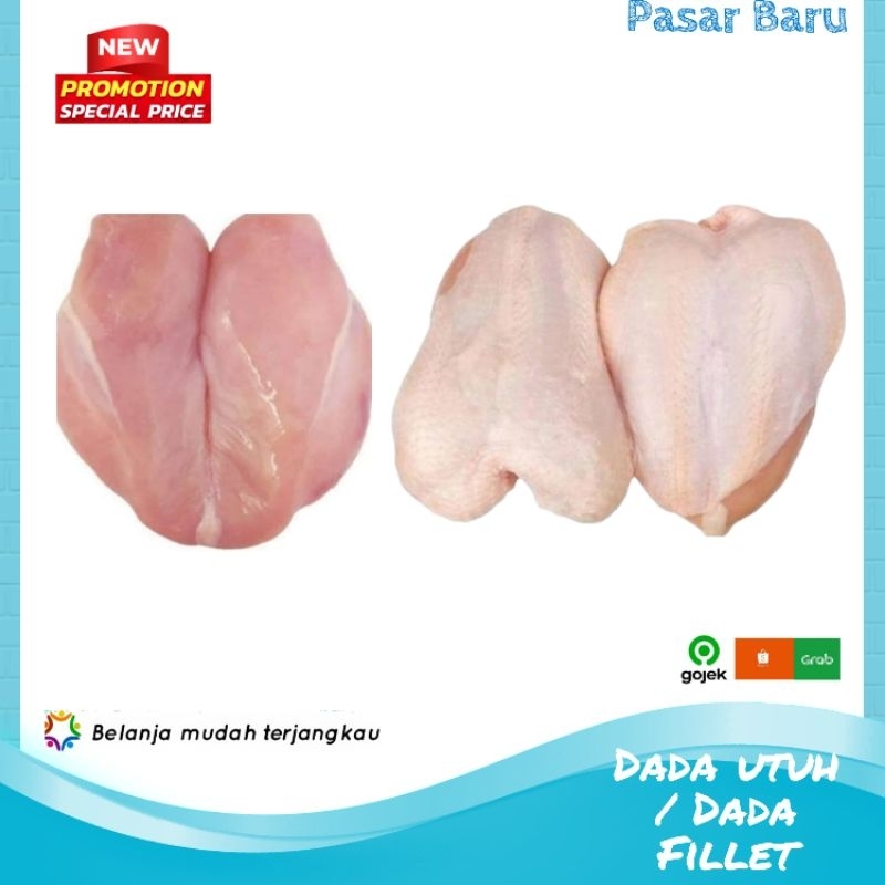 

Dada Ayam Utuh / Dada Fillet • 500gram ✓ Murah | Pasar Baru Makassar