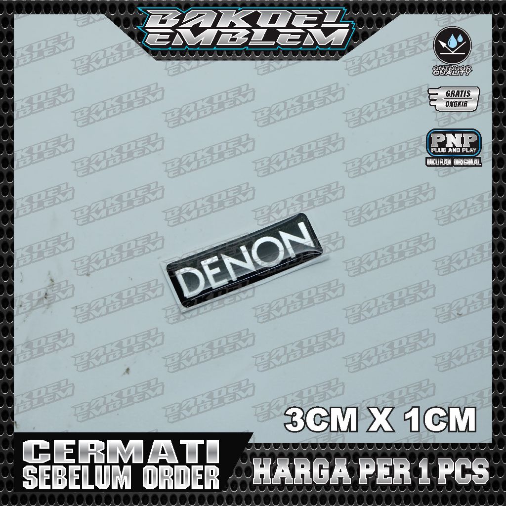 EMBLEM SPEAKER DENON, EMBLEM SPEAKER MOBIL DENON, EMBLEM DENON, (DENON)