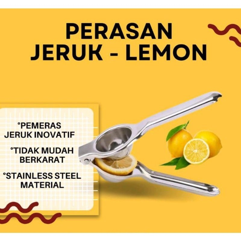 ALAT PEMERAS PERASAN JERUK NIPIS DAN LEMON BAHAN STAINLESS STEEL SQUEEZER ORIGINAL BERKUALITAS MURAH