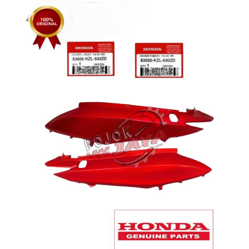 Cover body belakang kanan kiri Honda Spacy Spacy Fi Original Merah