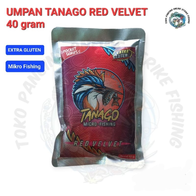 UMPAN TANAGO RED VELVET KEMASAN SACHET 40 GRAM UMPAN MIKRO FISHING