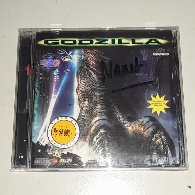 VCD Godzilla (1998) 2 Disc ORIGINAL Dutamitra