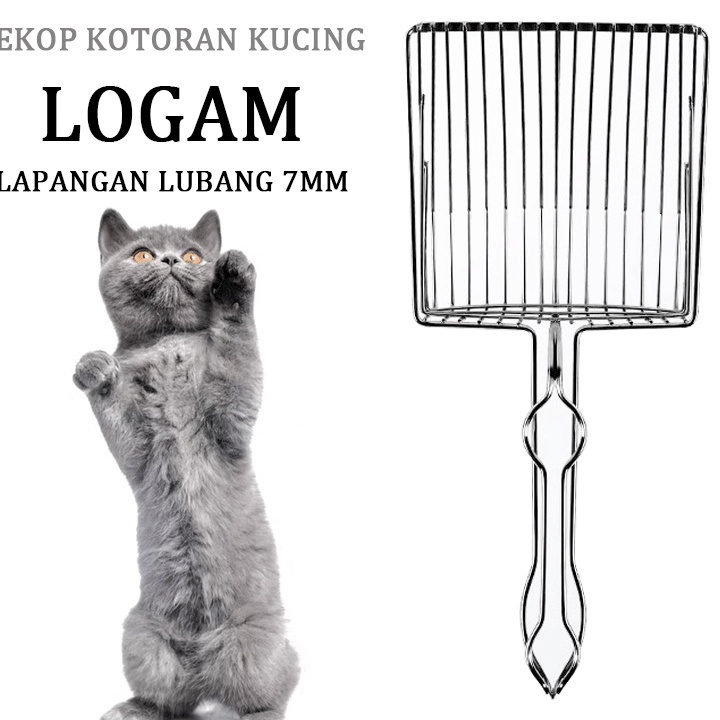 FG2 Sekop Serokan Pasir Stainless SEROKAN SEKOP SCOOP PASIR KUCING Sekop Serokan Pasir Kucing