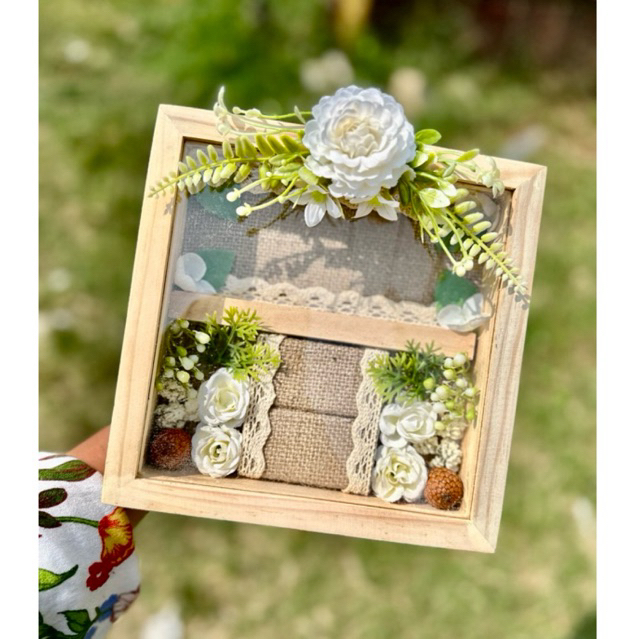 KOTAK PERHIASAN HIAS KOTAK KAYU UANG MAHAR 2 IN 1 KOTAK UANG DAN CINCIN KOTAK UANG DAN CINCIN