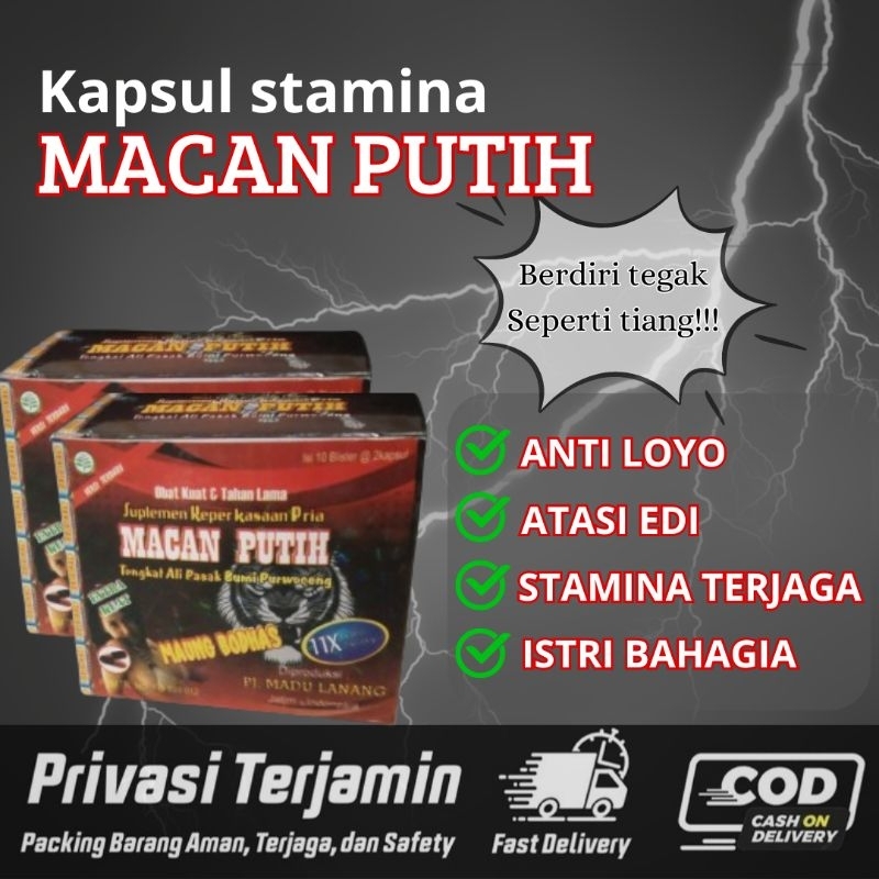 Kapsul stamina pria kuat Blizter MACAN PUTIH Original