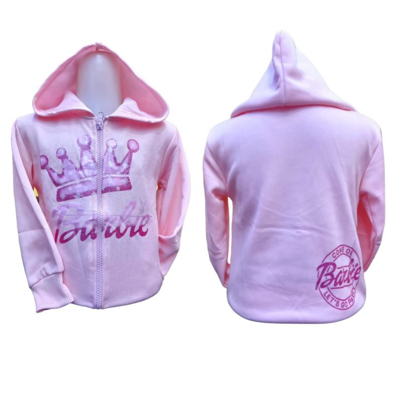 Model Baru/Jaket Anak Perempuan Barbie/Kids Jacket/Jaket Anak Perempuan Barbie/Jaket Anak Perempuan 